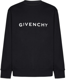 Givenchy Logo-Print Katoenen Sweatshirt Givenchy , Black , Heren - Xl,L,M,S