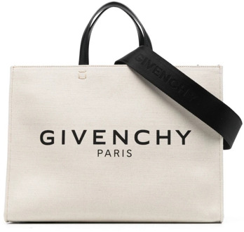 Givenchy Logo Shopper Tote Beige Tas Givenchy , Beige , Dames - ONE Size