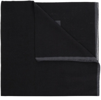 Givenchy Logo Sjaal met Franje Afwerking Givenchy , Black , Unisex - ONE Size