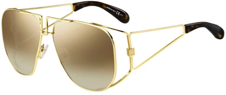 Givenchy Luxe Metalen Frame Zonnebril Givenchy , Yellow , Dames - 61 MM