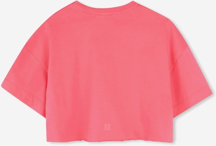 Givenchy Meisjes Korte Logo T-Shirt in Roze - maat