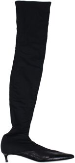 Givenchy Overdeknie Punttipped Boots Zwart