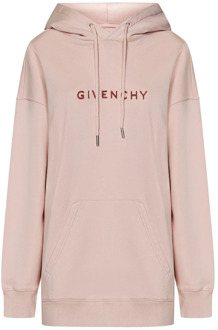 Givenchy Oversized Roze Sweatshirt met Flocked 4G Signature Givenchy , Pink , Dames - XS