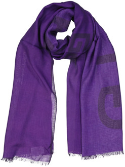 Givenchy Paarse Geribbelde Sjaal voor Heren Givenchy , Purple , Heren - ONE Size