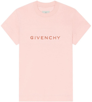 Givenchy Roze Crew Neck T-shirts en Polos Givenchy , Pink , Dames - M,S,Xs