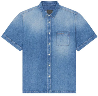 Givenchy Short Sleeve Shirts Givenchy , Blue , Heren - L,S