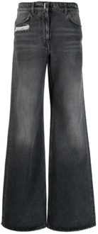 Givenchy Stijlvolle Boot-Cut Jeans Givenchy , Black , Dames - W27,W28