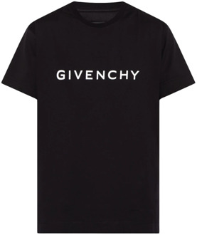 Givenchy T-shirt met logo Givenchy , Black , Heren - Xl,L,M,S