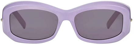 Givenchy Violet Ovale Zonnebril met Grijze Lens Givenchy , Purple , Dames - ONE Size