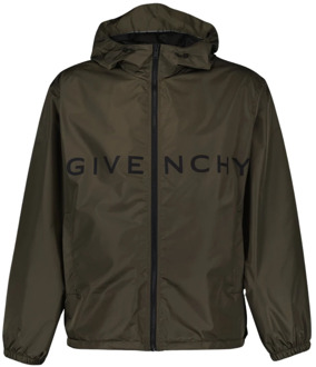 Givenchy Windjack met capuchon en logo Givenchy , Green , Heren - L,M