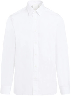 Givenchy Witte Katoenen Lange Mouwen Overhemd Givenchy , White , Heren - 2Xl,Xl