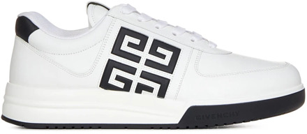 Givenchy Witte lage leren sneakers met 4G-logo Givenchy , White , Heren - 41 1/2 Eu,42 Eu,41 Eu,44 Eu,45 Eu,42 1/2 Eu,40 Eu,43 Eu,43 1/2 EU