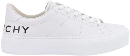 Givenchy Witte Leren Sneakers - Aw23 Givenchy , White , Dames - 40 Eu,37 Eu,38 Eu,41 EU