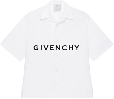 Givenchy Witte Shirt met Geborduurd Logo Givenchy , White , Heren - Xl,S