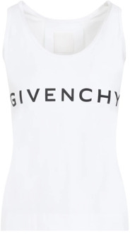Givenchy Witte Tanktop Katoenmix Givenchy , White , Dames - XS