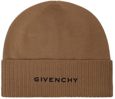Givenchy Wollen Logo Hoed Givenchy , Beige , Unisex - ONE Size