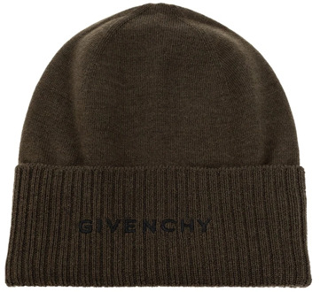 Givenchy Wollen Logo Hoed Givenchy , Green , Heren - ONE Size