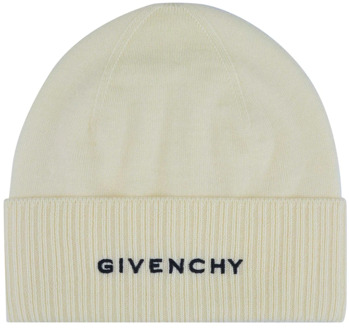 Givenchy Wollen Logo Hoed voor Vrouwen Givenchy , Beige , Unisex - ONE Size