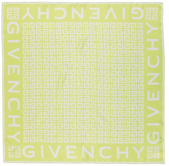 Givenchy Zijden Vierkante Sjaal 4G Print Givenchy , Green , Dames - ONE Size