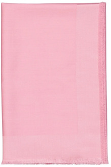 Givenchy Zijden Vierkante Sjaal Franje Wol Givenchy , Pink , Dames - ONE Size