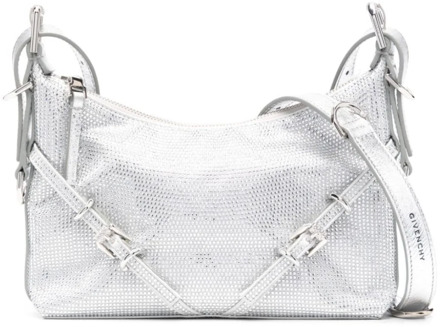 Givenchy Zilveren Mini Voyou Crossbody Tas Givenchy , Gray , Dames - ONE Size