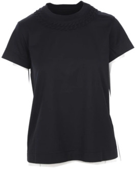 Givenchy Zwart Chain Print Slim Fit T-shirt van Givenchy Givenchy , Black , Dames - L,M