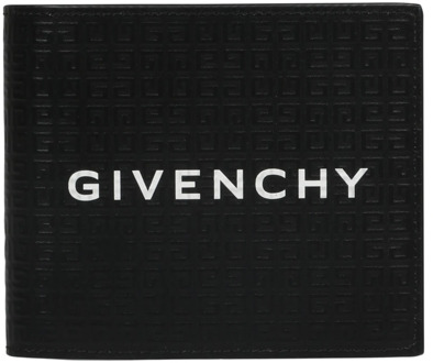 Givenchy Zwart Leren Portemonnee Givenchy , Black , Heren - ONE Size