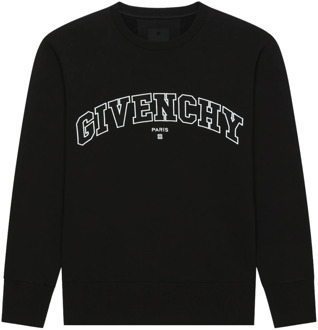 Givenchy Zwart Logo Crewneck Sweatshirt Givenchy , Black , Heren - 2Xl,M