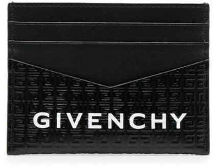 Givenchy Zwarte 4G Logo Kaarthouder Portemonnee Givenchy , Black , Heren - ONE Size