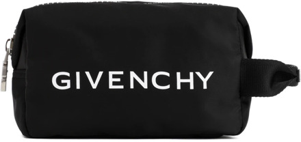 Givenchy Zwarte G-Zip Toilet Pouch Accessoires Givenchy , Black , Heren - ONE Size