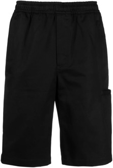 Givenchy Zwarte Katoenen Shorts met Logo-Tape Givenchy , Black , Heren