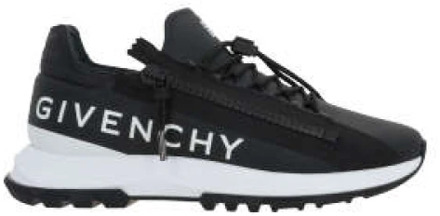 Givenchy Zwarte Leren Lage Sneakers met Logo Print Givenchy , Multicolor , Heren - 44 Eu,40 1/2 Eu,40 Eu,43 1/2 Eu,39 1/2 Eu,41 1/2 Eu,42 Eu,42 1/2 Eu,45 Eu,43 Eu,41 EU