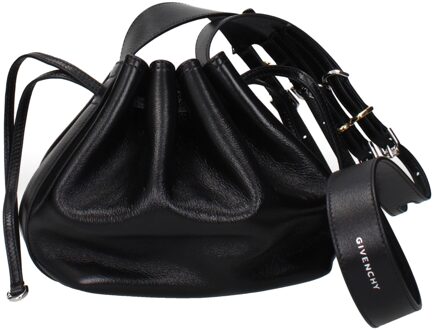 Givenchy Zwarte Leren Schoudertas