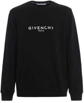 Givenchy Zwarte Logo Sweatshirt Givenchy , Black , Heren - XS