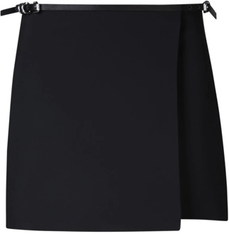 Givenchy Zwarte Mini Rok met Voyou Details Givenchy , Black , Dames - S,Xs