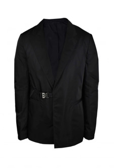 Givenchy Zwarte nylon jas met metalen gespsluiting Givenchy , Black , Heren - L,M
