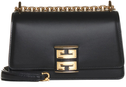 Givenchy Zwarte schoudertas van glad leer met gouden hardware Givenchy , Black , Dames - ONE Size