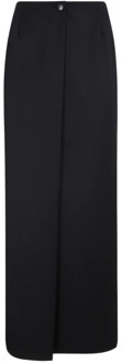 Givenchy Zwarte Wol Lage Taille Rok Givenchy , Black , Dames - W34