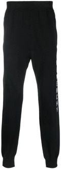 Givenchy Zwarte wollen gebreide joggingbroek met logo detail Givenchy , Black , Heren - Xl,L,M,S