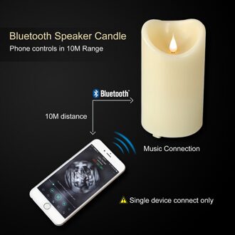 GiveU Led Kaarsen Vlamloze batterij operated Bluetooth speaker kaars, 3D dancing Flame kaars lamp, USB Opladen Speaker kabel