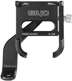 Giyo G-002 Aluminium Verstelbare Telefoon Houder Scooter Mount Motorcycle Mobiel Stuur Stand zwart