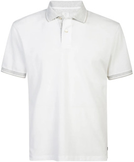 Giza Cotton Polo Shirt Eleventy , White , Heren - 2Xl,Xl,L,3Xl