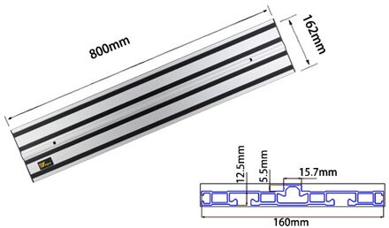 Gktools Wnew 0.8M Woodworing Aluminium Geleiderail T Track Voor Track Saw Gereedschap En Accessoires