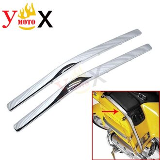 Gl 1800 Side Box Trim Aansluiten Kuip Bow Shaped Chrome Strake Accent Decal Decoratie Voor Honda Goldwing GL1800 2001