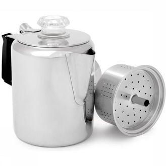 Glacier Stainless Perculator Campingservies en keukenuitrusting 700ml zilver