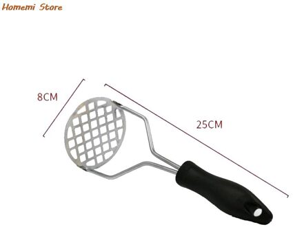 Glad Aardappelpuree Fruit Groente Gereedschap Druk Crusher Aardappelstamper Rvs Pusher Brede Stampen Plaat 01
