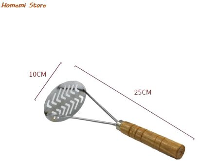 Glad Aardappelpuree Fruit Groente Gereedschap Druk Crusher Aardappelstamper Rvs Pusher Brede Stampen Plaat 02