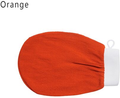 Glad Huid Douche Scrub Handschoen Exfoliërende Body Scrub Facial Tan Massage Mitt Verwijdering Kessa Exfolieer Peeling Handschoen Handdoek oranje 01