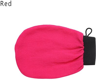 Glad Huid Douche Scrub Handschoen Exfoliërende Body Scrub Facial Tan Massage Mitt Verwijdering Kessa Exfolieer Peeling Handschoen Handdoek rood 01