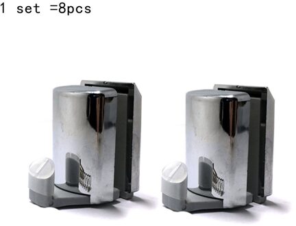 Glad Set van 8 verchroomd Douche deurrollers/Douche deur Lagere Haken